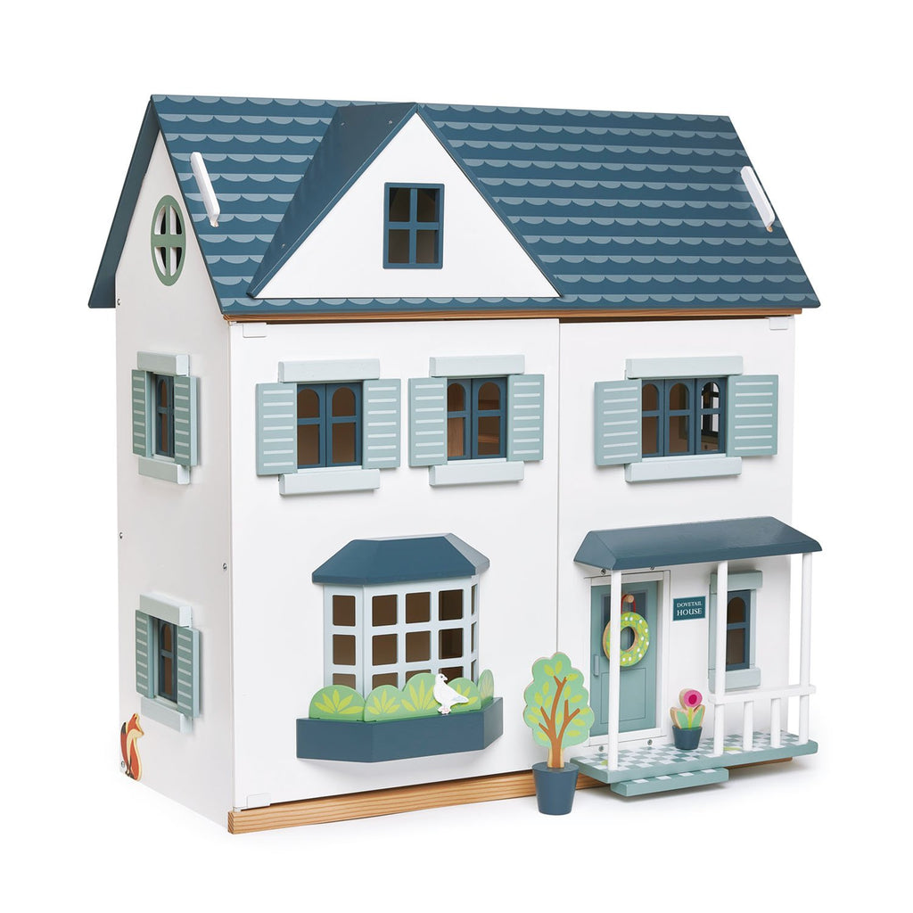 Tender Leaf wooden toy dolls house dovetail house in white