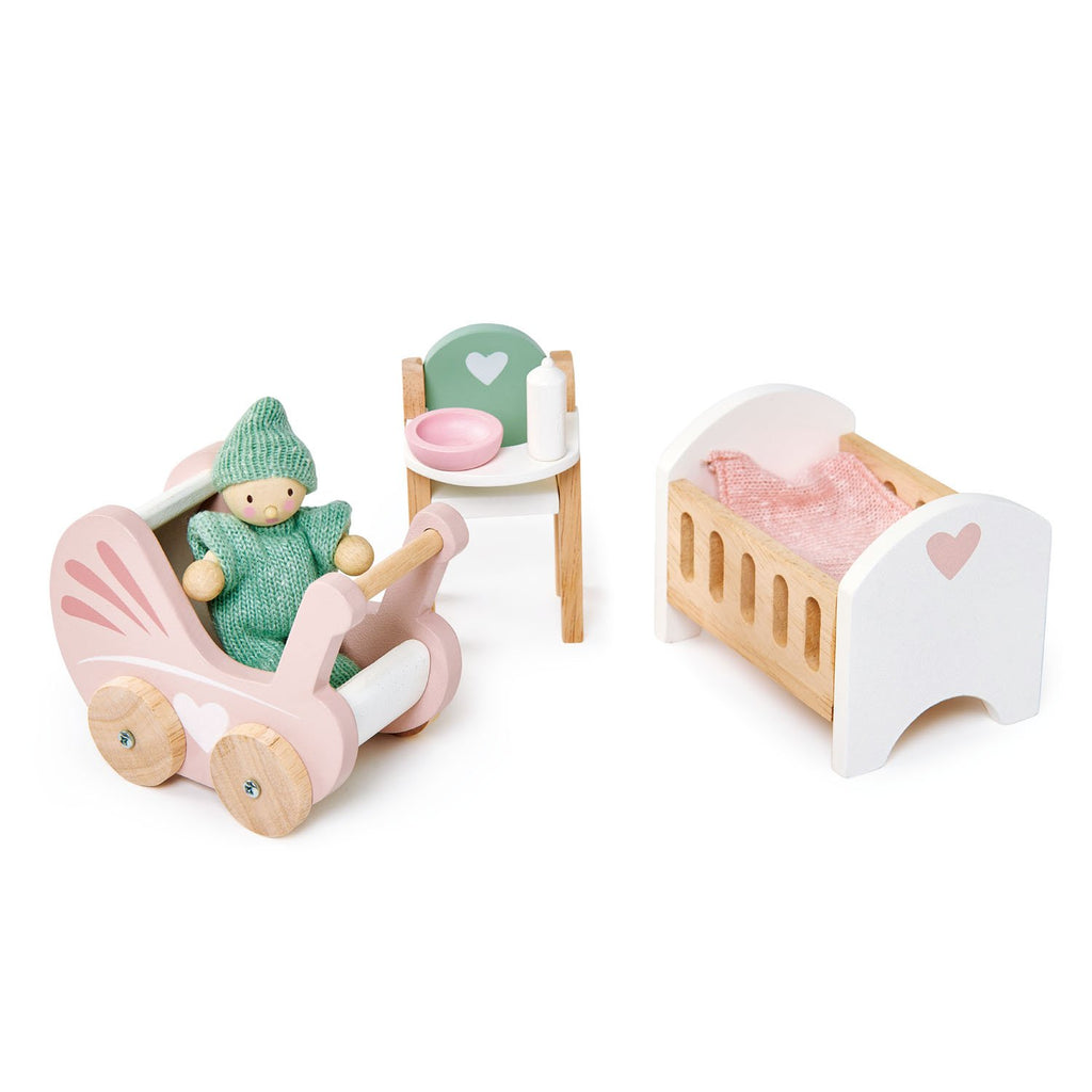  Tender Leaf Toys Wooden Dolls House Nursery Furniture set