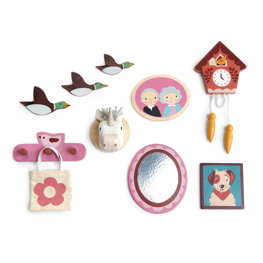 Tender Leaf wooden dolls house furniture add on packs wall decor