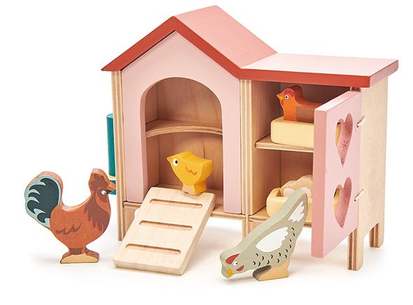 Tender Leaf wooden toys chicken coop dolls house furniture