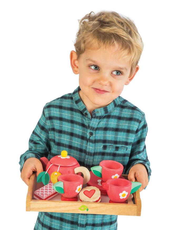 Tender Leaf toys wooden tea tray set