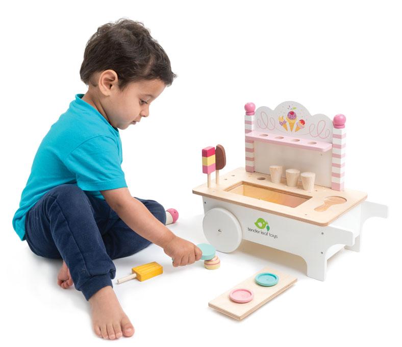 Tender Leaf wooden ice cream cart