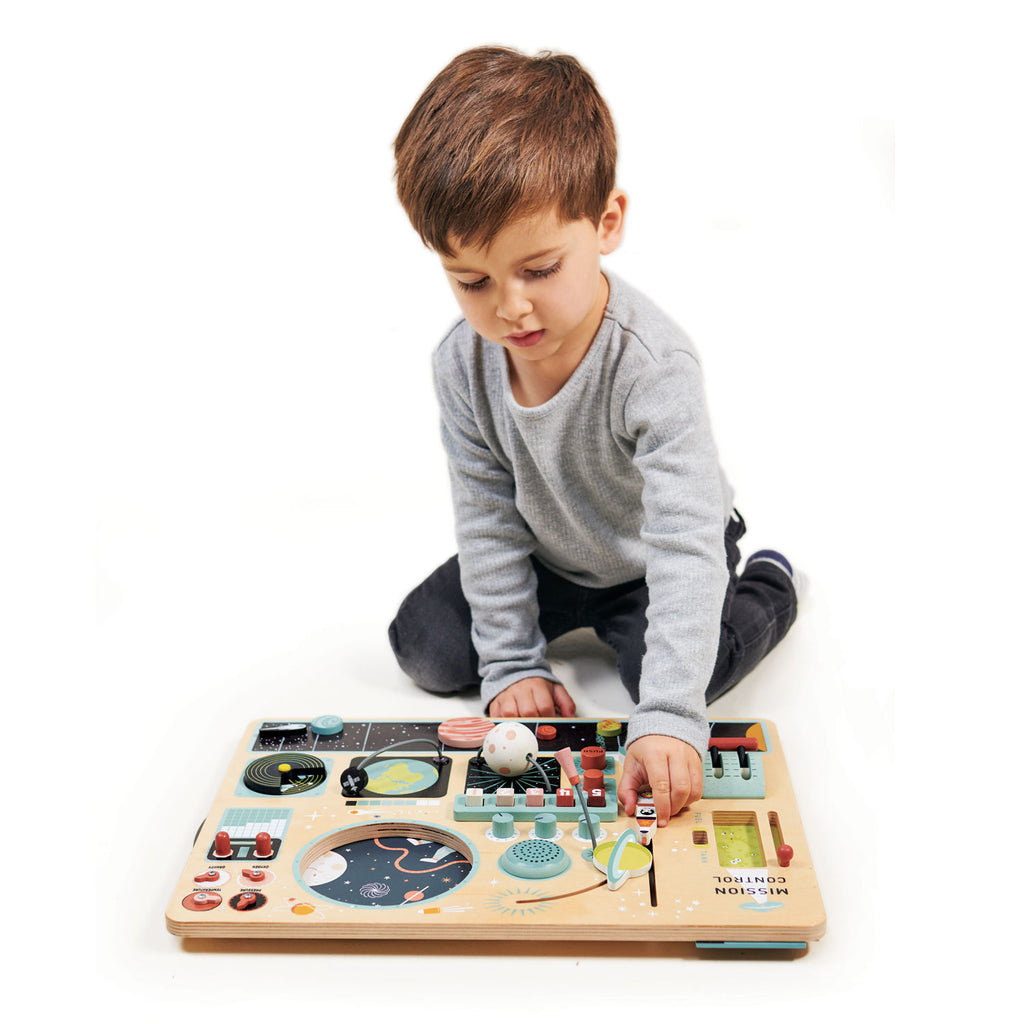 Tenderleaf Toy Space Station Activity Board for children