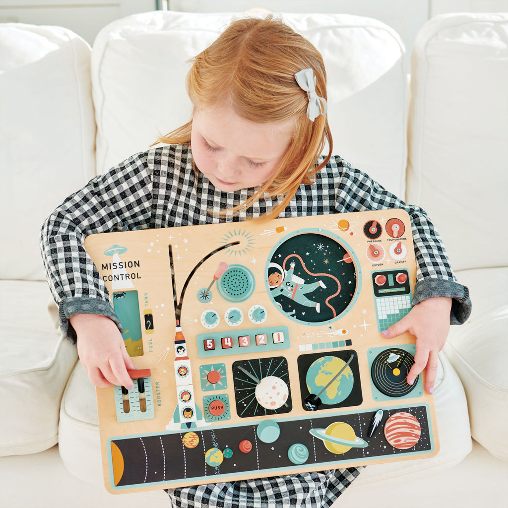 Tenderleaf Toy Space Station Activity Board for children