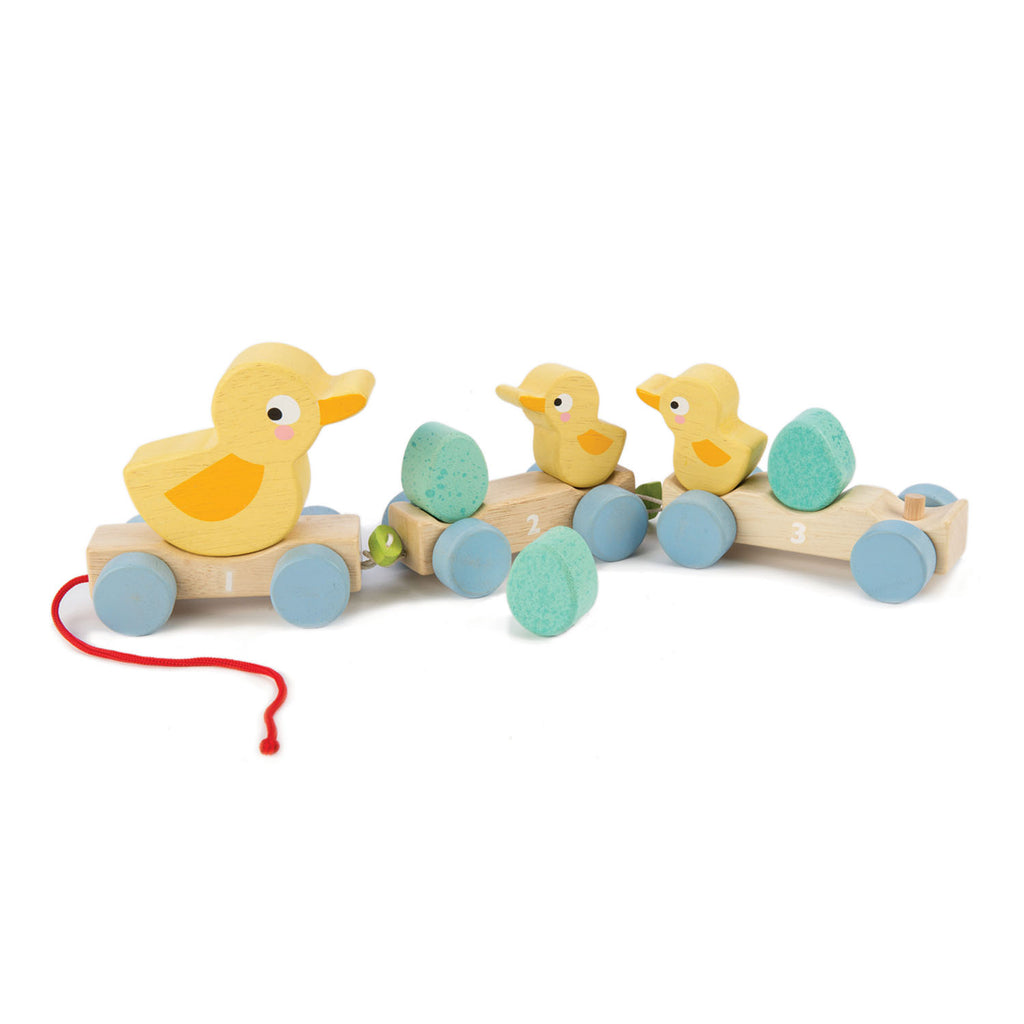 Tender Leaf Wooden pull along toy ducks gift for toddlers