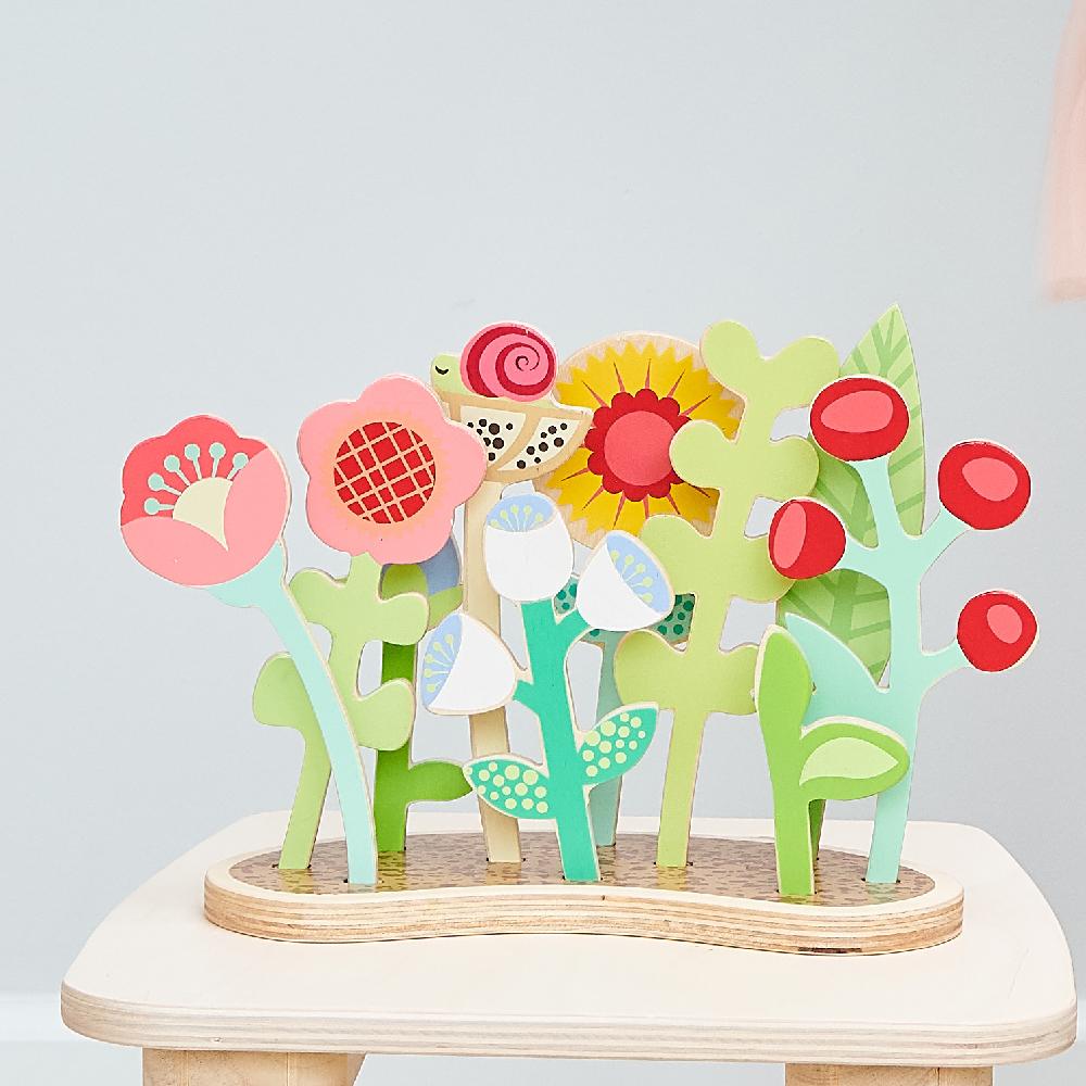 Tender Leaf wooden toy flower bed