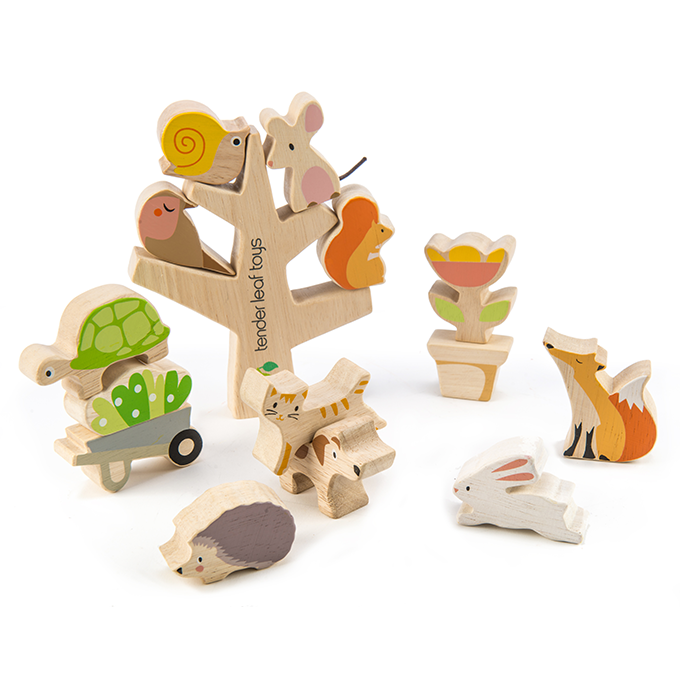 Tender Leaf wooden stacking garden friends toy