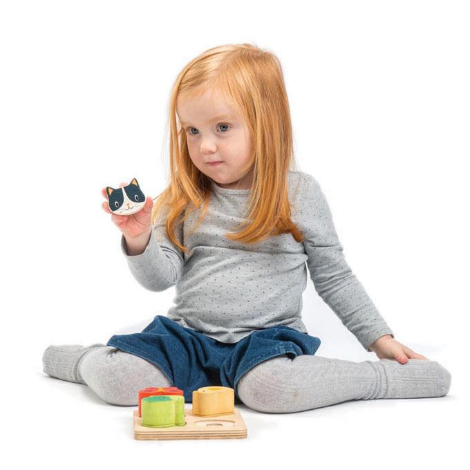 Tender Leaf wooden Touch Sensory Tray for toddlers in multi colour