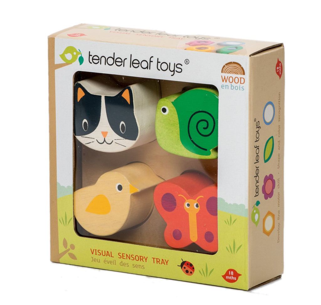 Tender Leaf wooden Touch Sensory Tray for toddlers in multi colour