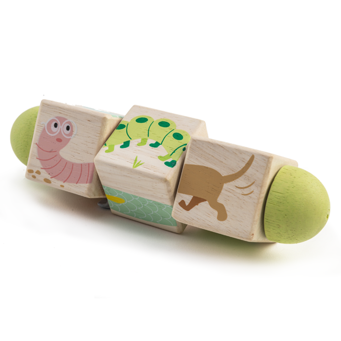 Tender Leaf wooden Toys Twisting toddler Cube blocks