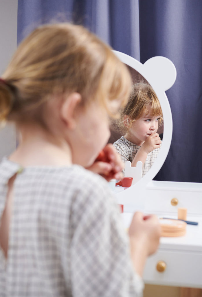 Tender Leaf Toys furniture wooden dressing table with mirror