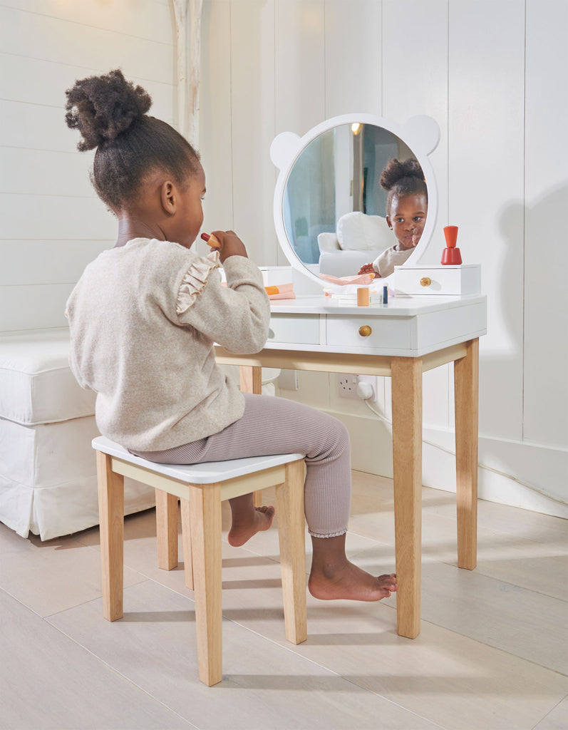 Tender Leaf Toys furniture wooden dressing table with mirror