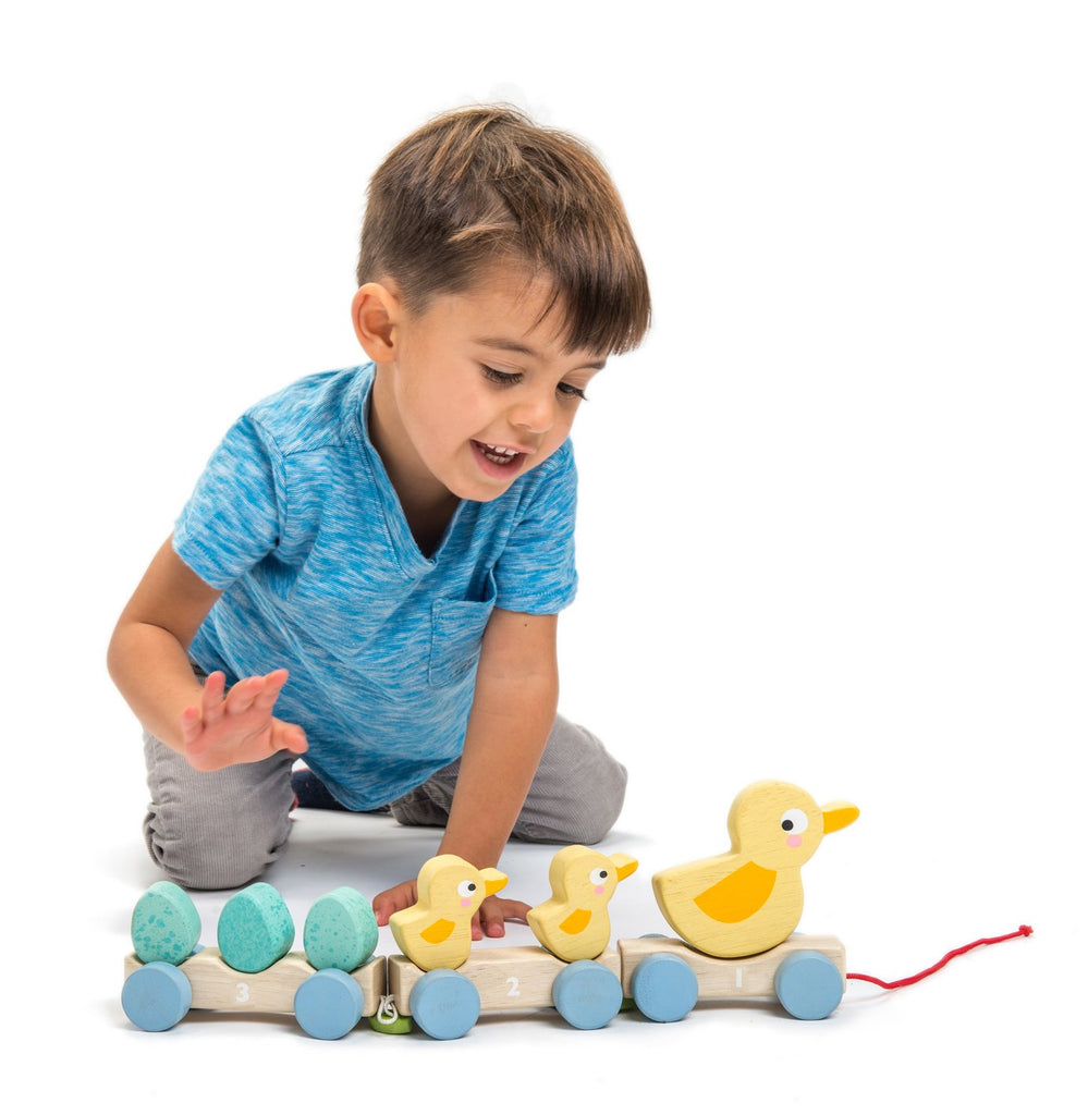 Tender Leaf Wooden pull along toy ducks gift for toddlers